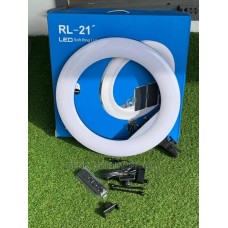 Soft Ring Light RL-21, 54սմ, Օղակաձև սելֆիի լամպ, Bluetooth հեռակառավարման վահանակով