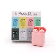 InPods i12 Wireless Headphones with Microphone, TWS վարդագույն