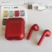 InPods i12 անլար ականջակալներ միկրոֆոնով, TWS կարմիր