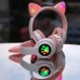  CAT STN-28 Մանկական լուսավոր կատվի ականջներով անլար ականջակալներ, Bluetooth, Micro sd