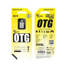 OTG Adapter USB-A to USB-C BOROFONE BV3 փոխարկիչ ադապտեր USB3.0