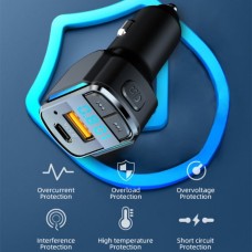C34 Car Bluetooth 5.0 լիցքավորիչ FM հաղորդիչ մոդուլյատոր MP3 երաժշտական ​​նվագարկիչ