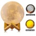 3D Լուսին Լուսամփոփ սենսորային հպումով 5 գույն վերալիցքավորմամբ Լավագույն նվերների ցանկից 15սմ