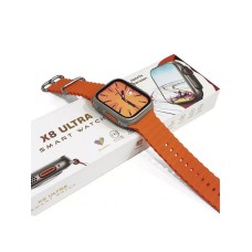  Smart Watch x8 Ultra Orange, 49mm Խելացի ժամացույց, Միանում է ցանկացած սարքավորման