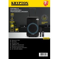 Krypton դյուրակիր և լիցքավորվող պրոֆեսիոնալ բարձրախոս, սև – KNMS6220