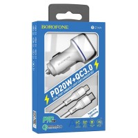 BOROFONE BZ14A Լիցքավորիչ, USB+USB-C + Type-C-Lightning մալուխ, 3A, PD20W