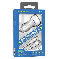 BOROFONE BZ14A Լիցքավորիչ, USB+USB-C + Type-C-Lightning մալուխ, 3A, PD20W