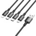 Borofone BX72 USB to 4in1 Type-C/Type-C/MicroUSB/Lightning 1մ /Black, մալուխ