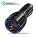 Մեքենայի լիցքավորիչ QC3.0 2USB 6A 30W արագ լիցքավորում սուպեր DC10-30V