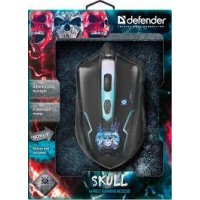 Defender SKULL GM-180L խաղային լարային մկնիկ, RGB լուսավորություն